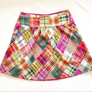 Cabi madras patchwork skirt.